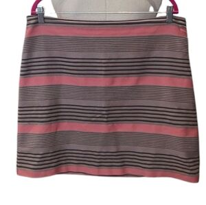 LOFT Striped A-Line Skirt